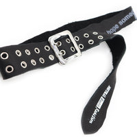 DOUBLE-EYELET DEERSKIN IRREGULAR BELT