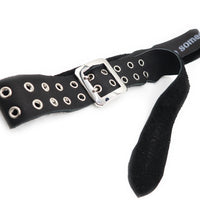 DOUBLE-EYELET DEERSKIN IRREGULAR BELT