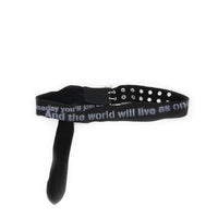 DOUBLE-EYELET DEERSKIN IRREGULAR BELT
