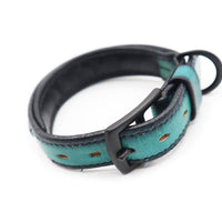 LUXURY DOG COLLAR MEDIUM / HEXAGON STUDS