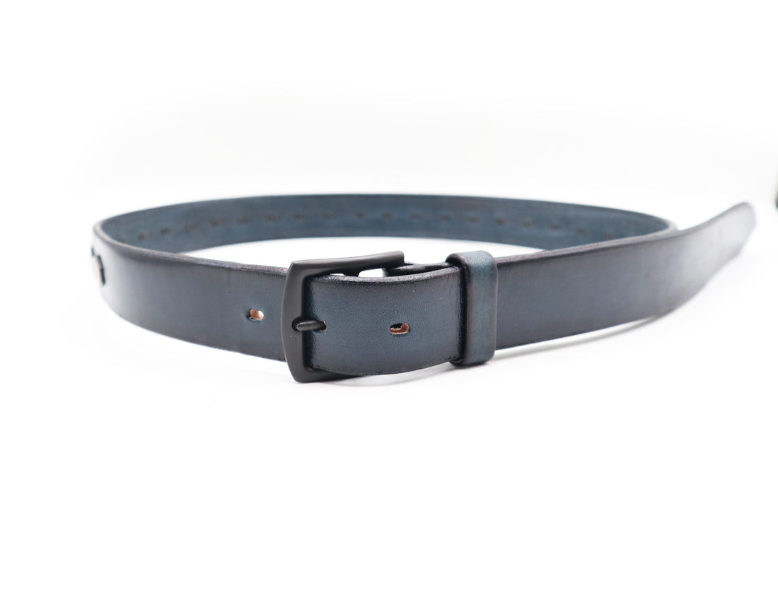 SF HEXAGON STUDS BELT / PATINA×NAVY