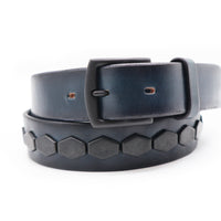 SF HEXAGON STUDS BELT / PATINA×NAVY