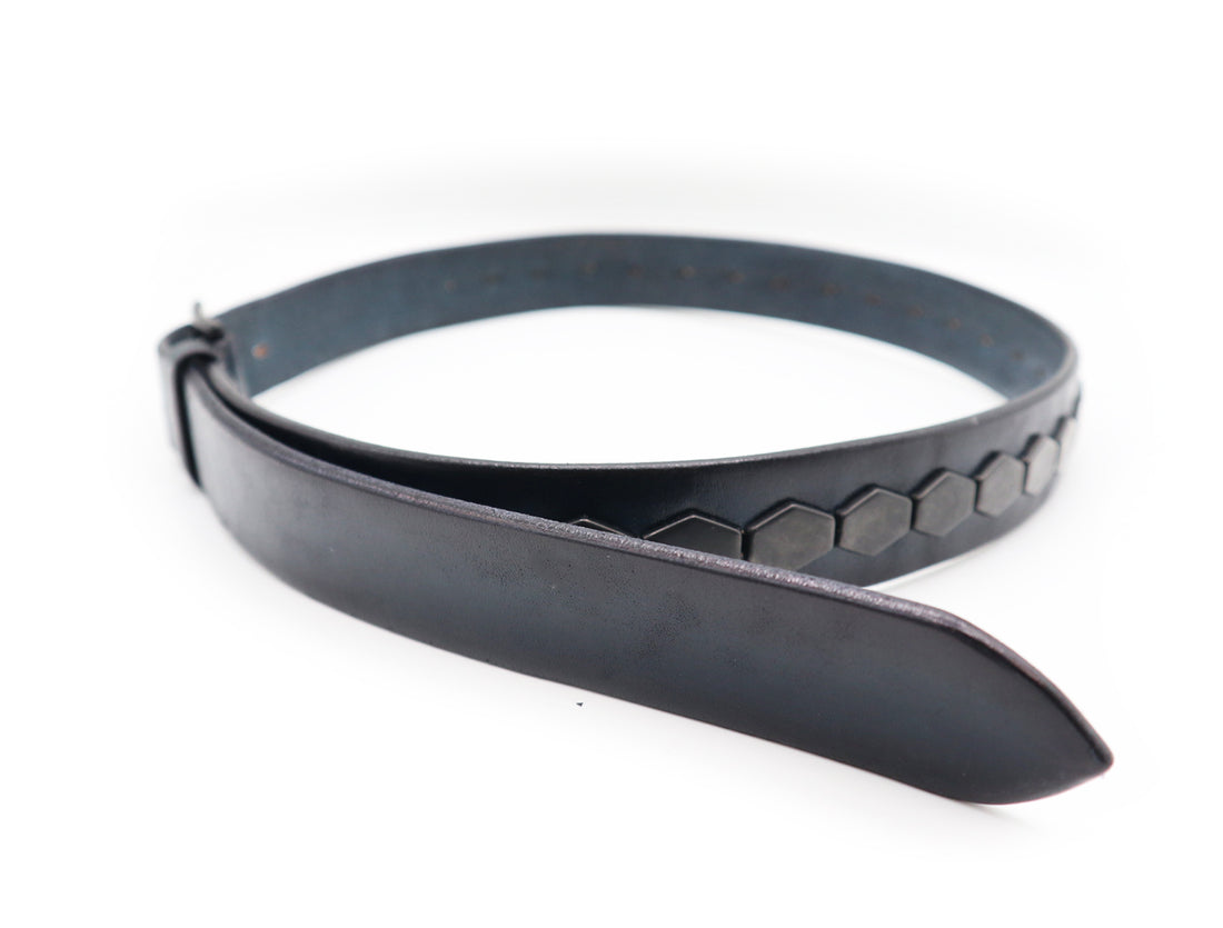 SF HEXAGON STUDS BELT / PATINA×NAVY