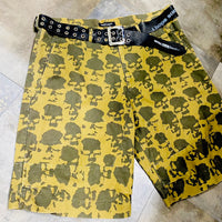 DOUBLE-EYELET DEERSKIN IRREGULAR BELT