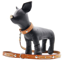 LUXURY DOG LEASH / STUDS×PATINA / サドル