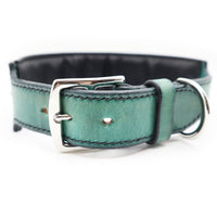 LUXURY GRAYHOUND DOG COLLAR XL / STUDS×PATINA / ターコイズ