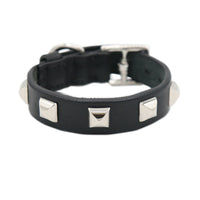 LUXURY DOG COLLAR SMALL / PYRAMID STUDS / ブラック