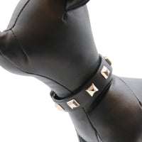 LUXURY DOG COLLAR SMALL / PYRAMID STUDS / ブラック