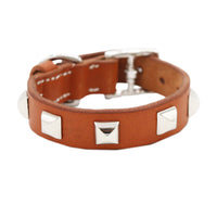 LUXURY DOG COLLAR SMALL / PYRAMID STUDS / オレンジ