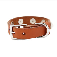 LUXURY DOG COLLAR SMALL / PYRAMID STUDS / オレンジ