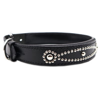 LUXURY DOG COLLAR LARGE / STUDS / ブラック