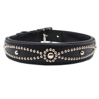 LUXURY DOG COLLAR LARGE / STUDS / ブラック
