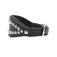 LUXURY GREYHOUND DOG COLLAR SMALL / STUDS / ブラック