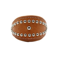 LUXURY GREYHOUND DOG COLLAR SMALL / CERBERUS STUDS / ナチュラル