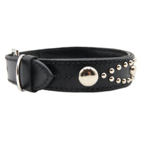 LUXURY DOG COLLAR LARGE / STUDS / ブラック