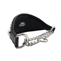 LUXURY GREYHOUND CHOKE COLLAR SMALL / STUDS / ブラック