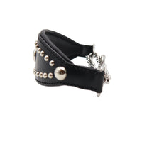 LUXURY GREYHOUND CHOKE COLLAR SMALL / STUDS / ブラック