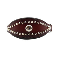 LUXURY GREYHOUND CHOKE COLLAR SMALL / STUDS×PATINA / ダークブラウン