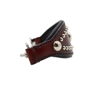LUXURY GREYHOUND CHOKE COLLAR SMALL / STUDS×PATINA / ダークブラウン