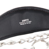 LUXURY GREYHOUND CHOKE COLLAR SMALL / STUDS×PATINA / ダークブラウン