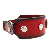LUXURY GRAYHOUD DOG COLLAR SMALL / KOKOPELLI CONCHO / レッド