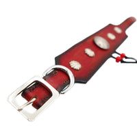LUXURY GRAYHOUD DOG COLLAR SMALL / KOKOPELLI CONCHO / レッド