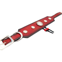 LUXURY GRAYHOUD DOG COLLAR SMALL / KOKOPELLI CONCHO / レッド
