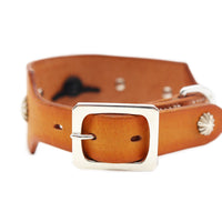 LUXURY GRAYHOUD DOG COLLAR SMALL / KOKOPELLI CONCHO Ⅱ/ サドル